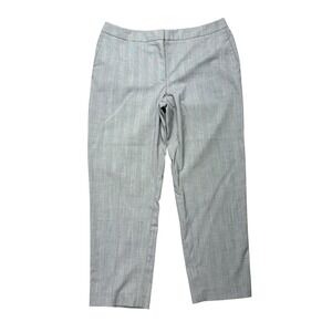 Calvin Klein Womens Dress Pants 10P Gray Houndstooth Plaid Work Office Career